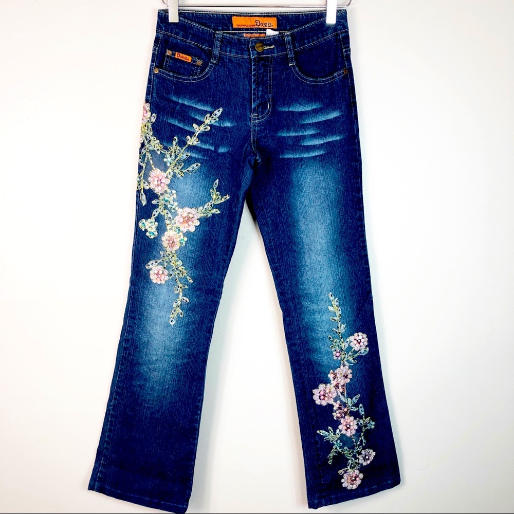 Daniel Original Floral Design straight leg Jeans